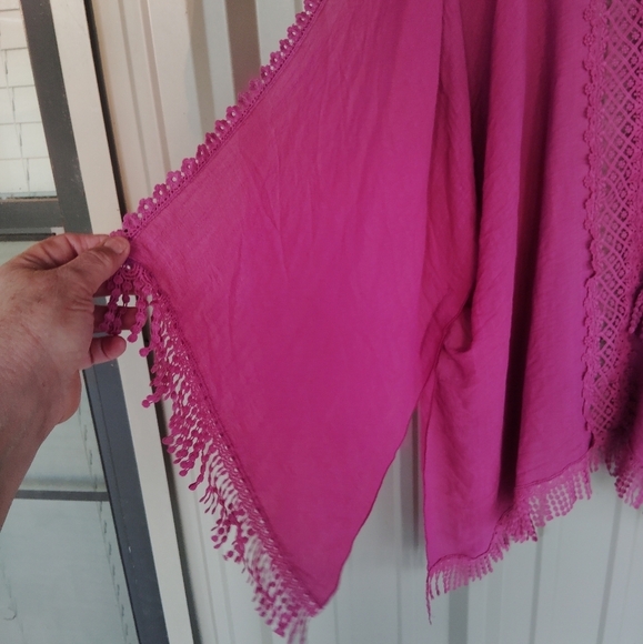 NEW Women's Purple Fuchsia Kimono One Size - Picture 6 of 12